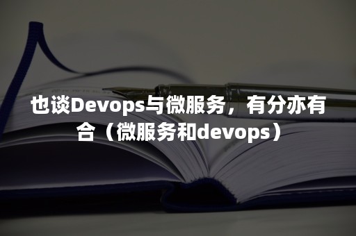 也谈Devops与微服务，有分亦有合（微服务和devops）