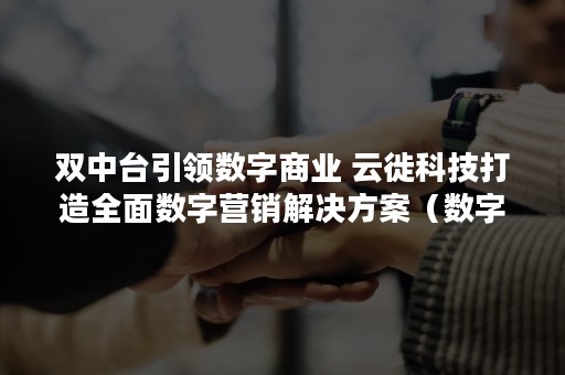 双中台引领数字商业 云徙科技打造全面数字营销解决方案（数字化平台两大中台）