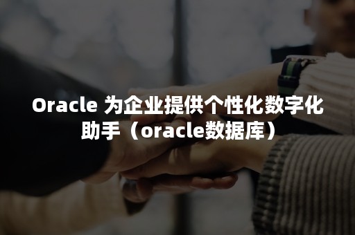 Oracle 为企业提供个性化数字化助手（oracle数据库）