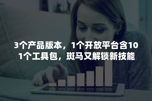3个产品版本，1个开放平台含101个工具包，斑马又解锁新技能