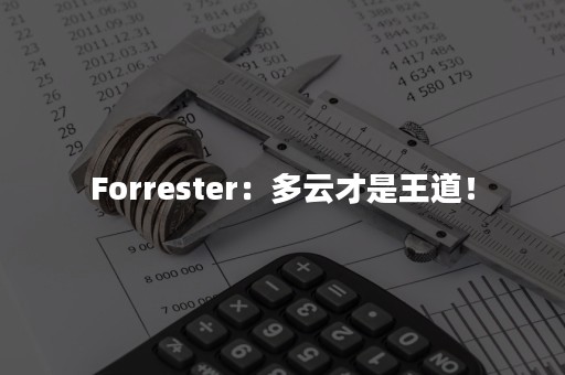 Forrester：多云才是王道！