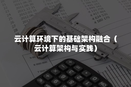 云计算环境下的基础架构融合（云计算架构与实践）