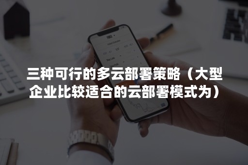 三种可行的多云部署策略（大型企业比较适合的云部署模式为）