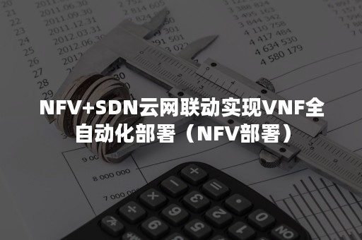 NFV+SDN云网联动实现VNF全自动化部署（NFV部署）