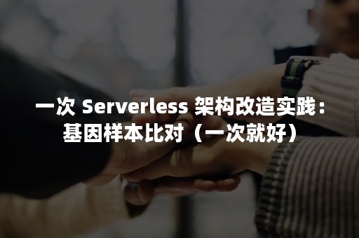 一次 Serverless 架构改造实践：基因样本比对（一次就好）