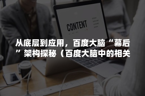 从底层到应用，百度大脑“幕后”架构探秘（百度大脑中的相关技术）