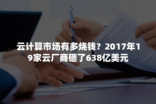 云计算市场有多烧钱？2017年19家云厂商砸了638亿美元