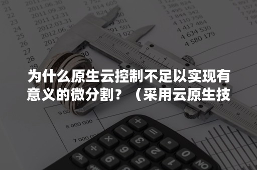 为什么原生云控制不足以实现有意义的微分割？（采用云原生技术的原因）