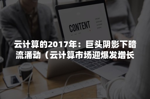 云计算的2017年：巨头阴影下暗流涌动（云计算市场迎爆发增长）