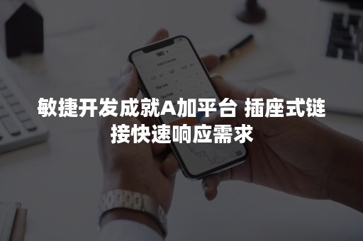 敏捷开发成就A加平台 插座式链接快速响应需求