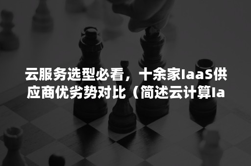 云服务选型必看，十余家IaaS供应商优劣势对比（简述云计算Iaas商业模式的含义）