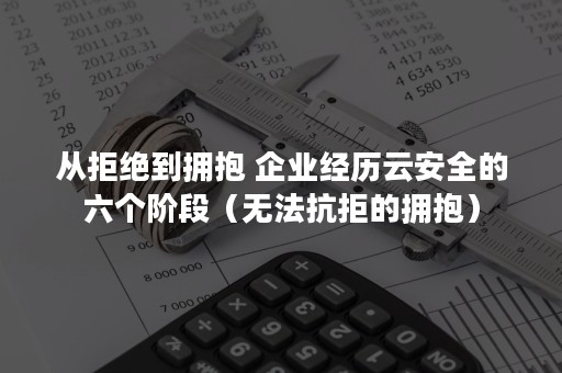 从拒绝到拥抱 企业经历云安全的六个阶段（无法抗拒的拥抱）