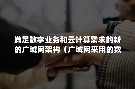 满足数字业务和云计算需求的新的广域网架构（广域网采用的数据交换技术）