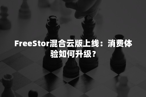 FreeStor混合云版上线：消费体验如何升级？