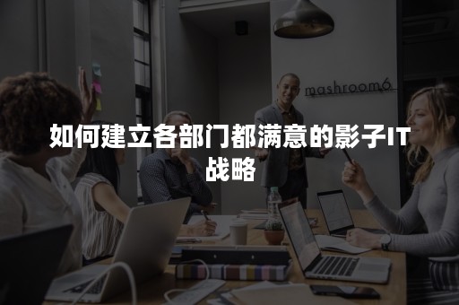 如何建立各部门都满意的影子IT战略