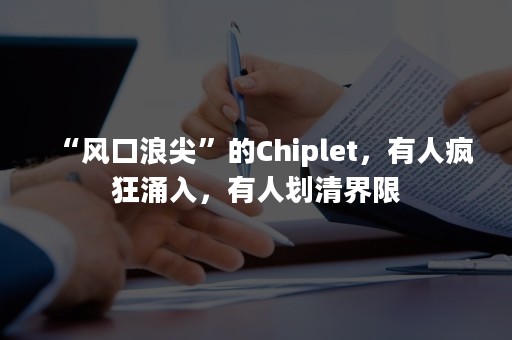 “风口浪尖”的Chiplet，有人疯狂涌入，有人划清界限